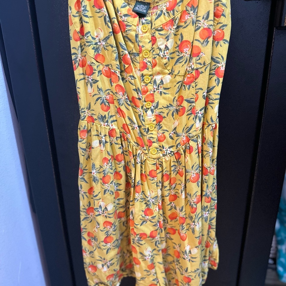 Wild Fable Yellow with orange design romper